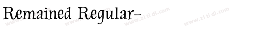 Remained Regular字体转换